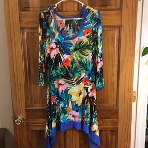 Cupio Sharkbite Shirt dress Hi Low tunic W Med